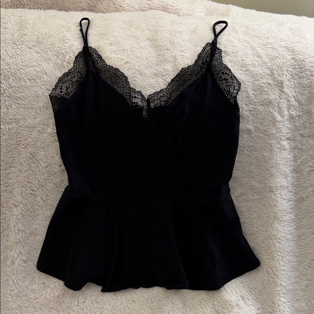 Express Black Camisole with Lace Detail